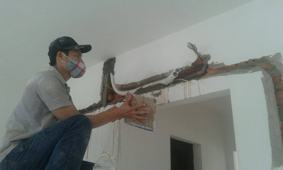 Thi công ống đồng máy lạnh âm tường cho Gia Đình, Công Trình